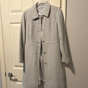 J. Crew Light Gray Trench Coat